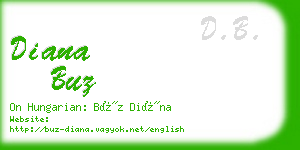 diana buz business card